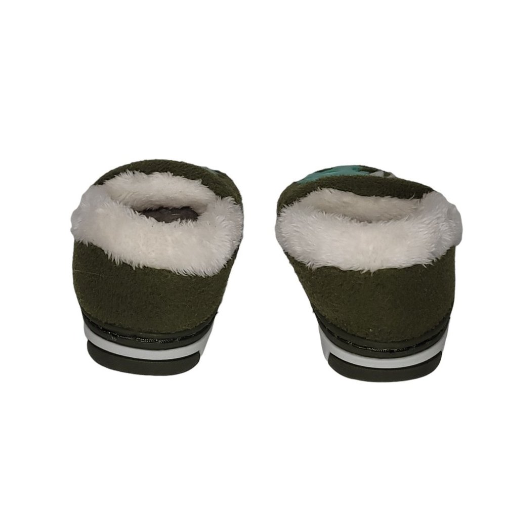 Green Dinosaur Fuzzy Slippers Toddler size 22-23 Euro 5 US - Picture 4 of 6
